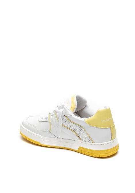 White/yellow 1001 sneaker UMA PARKER NEW YORK | 100123PELLE-BIANCO/GIALLO